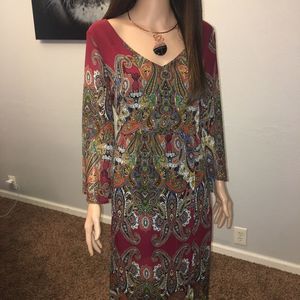 Avon Signature Collection Multicolored Print Maxi Dress -L